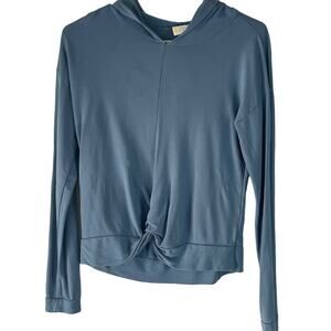 Zella Youth Girl's Size Large Light Blue Twisted Front Sweater